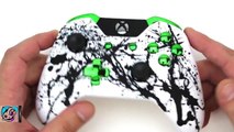 Xbox One  - Matte White / Black Splatter - Custom Controllers - Controller Chaos