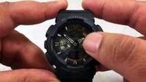 Casio GSHOCK XL GA110-1B REVIEW | How To Set Time | LIGHT DISPLAY