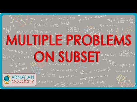 480.$ CBSE Maths Class XI, ICSE Maths Class 11- Multiple problems on subset
