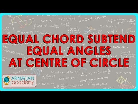 536.$ CBSE Maths Class IX, ICSE Maths Equal chord subtend equal angles at centre of circle