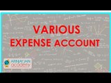 519.Class XI - CBSE, ICSE, NCERT -  Accounts XI - Journal entries - Various Expense Account