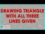 513.$ CBSE Class VII Maths,  ICSE Class VII Maths -   Drawing Triangle with all three Lines given