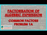 347.Class VIII   Factorisation of Algebric expression through common factors   Problem 1A