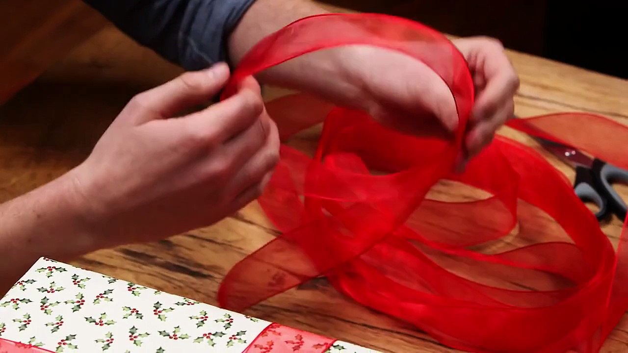 Christmas Gift Wrapping - How to Make a Ribbon Pom Pom Bow | Waitrose