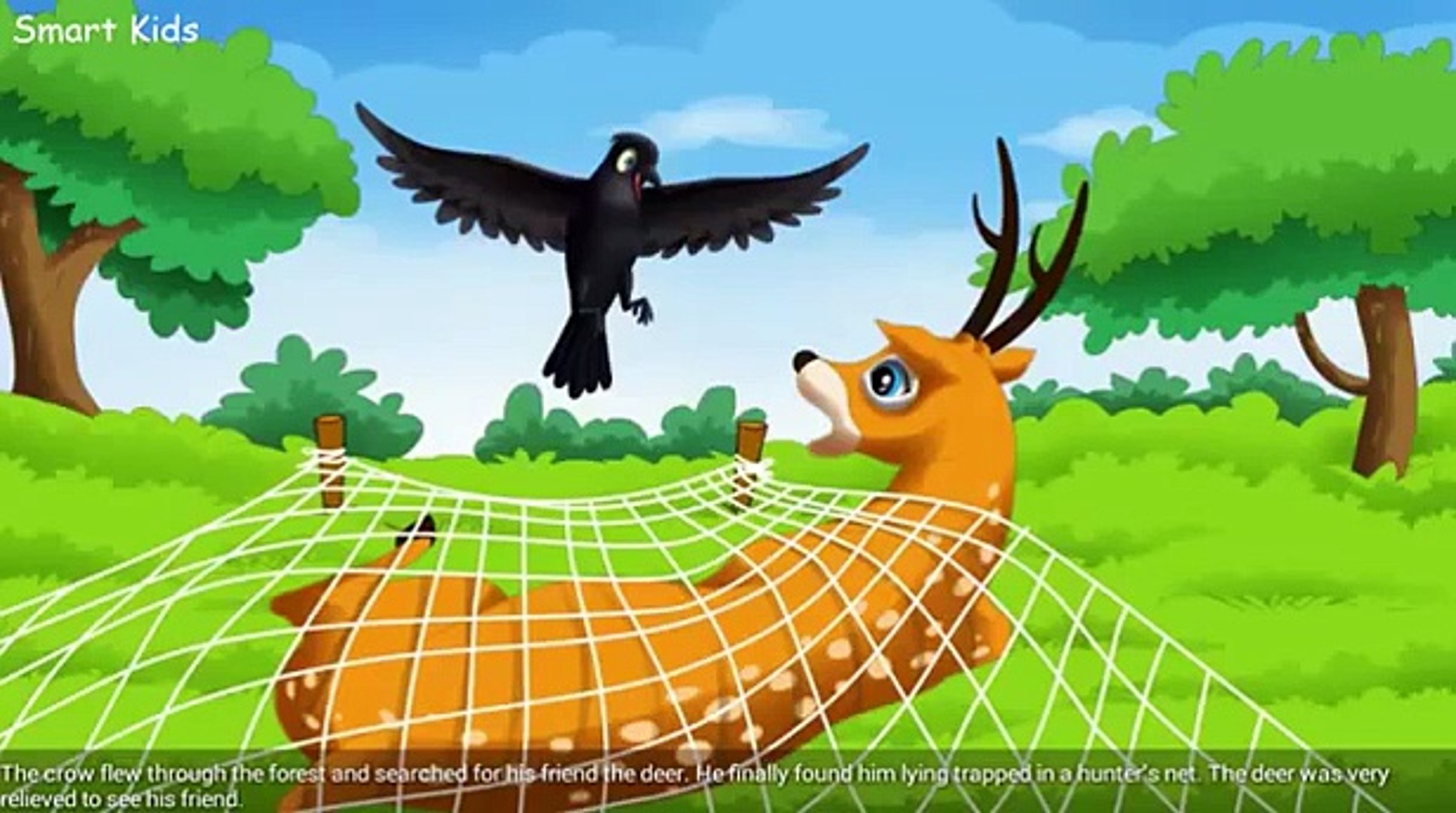 Four Clever Friends and a Hunter | Cartoon for kids | Story for Children |  Stories for Kid, image size:1933x1080