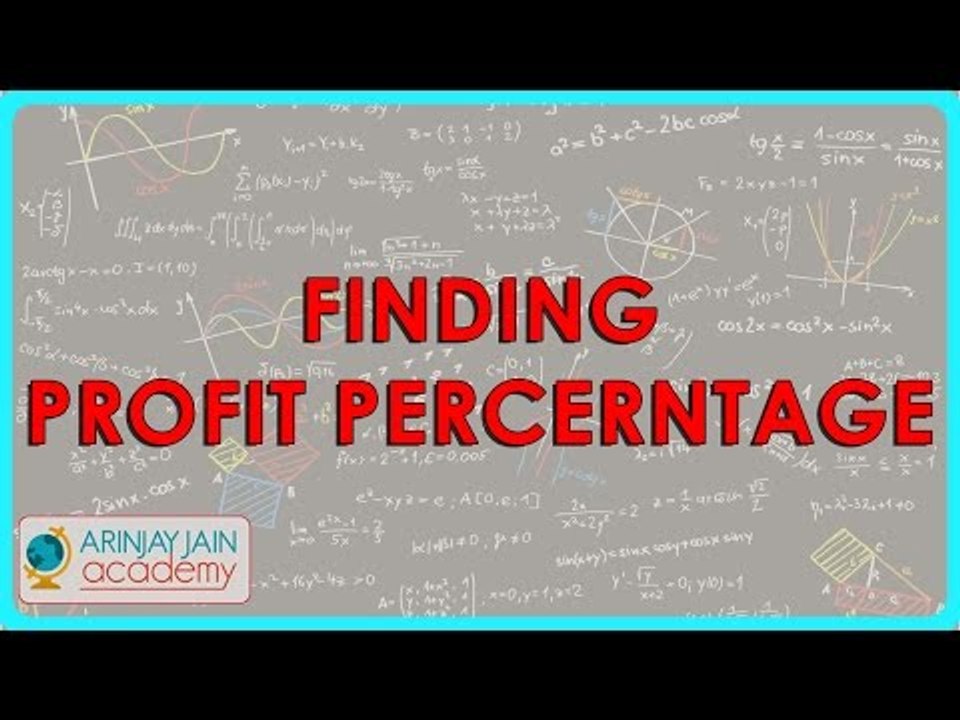425.CBSE Class VIII, ICSE Class VIII - Mathematics- Finding Profit percerntage