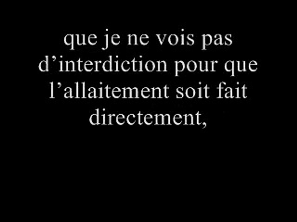 Al Albani autorise l'allaitement de l'adulte par le sein