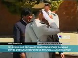 Bolivia defiende reclamos argentinos en Malvinas y reclama a Chile una salida al mar