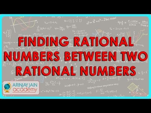 1. TBR - Mathematics Class VIII - Finding rational numbers between two rational numbers