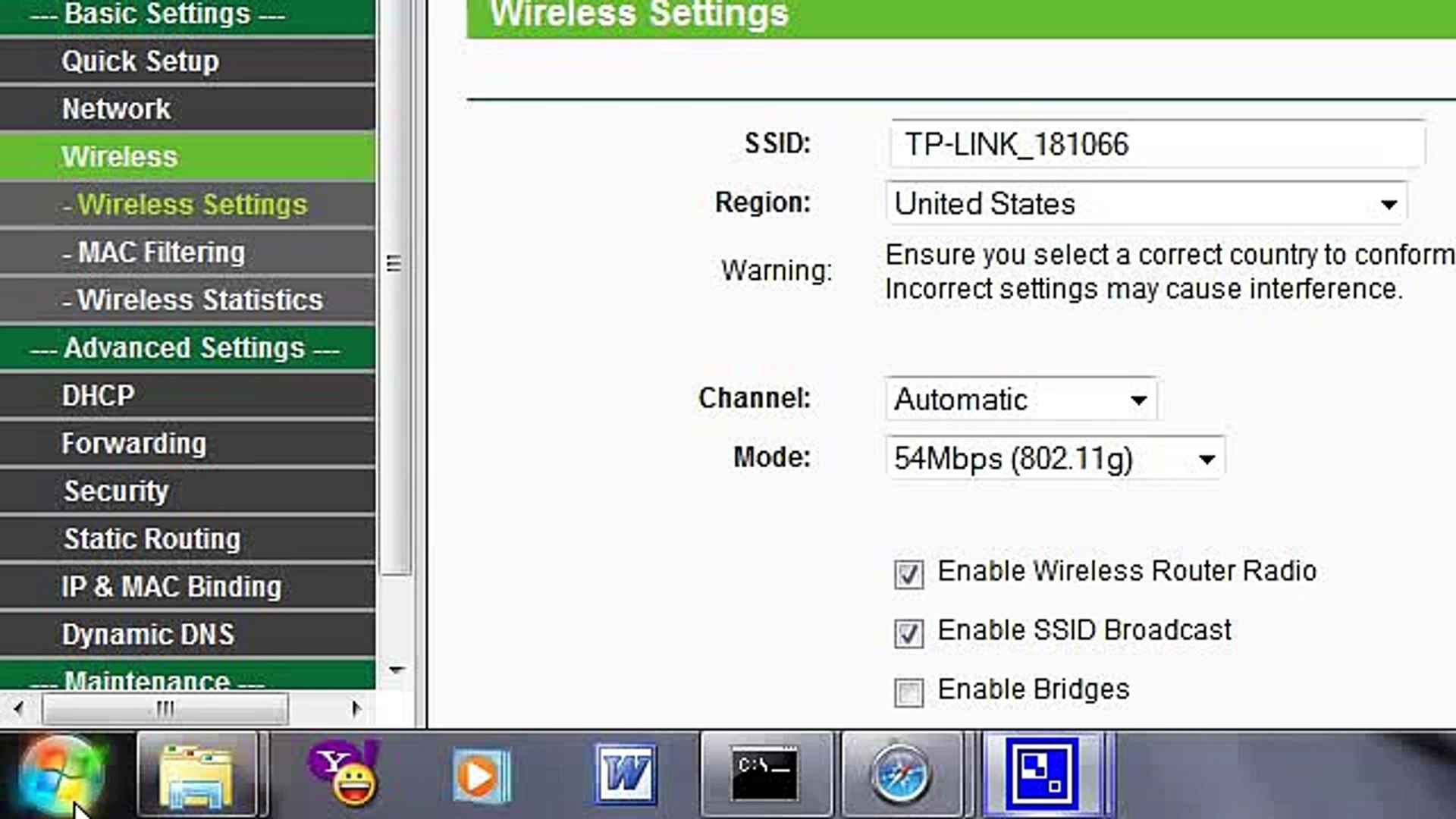 TP-Link wireless router quick setup 
