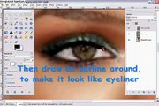 Gimp 2.6 makeover Tutorials - Eyeliner and Eyeshadow