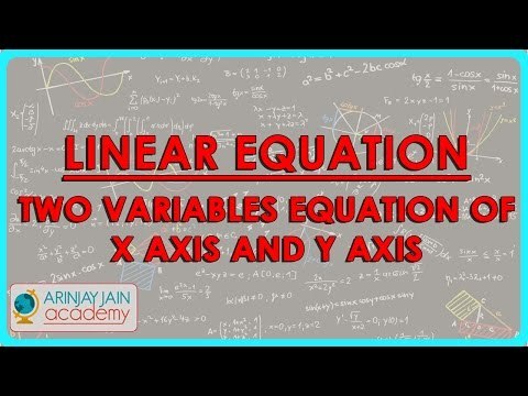 1342. Mathemtatics Class ix Linear equations in two variables Equation of x axis and y axis