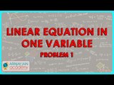 1380. CBSE Class VIII, ICSE Class VIII - Mathematics - Linear Equation in One Variable - Problem 1