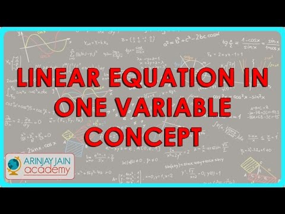 1381, CBSE Class VIII, ICSE Class VIII - Mathematics - Linear Equation in One Variable - Concept