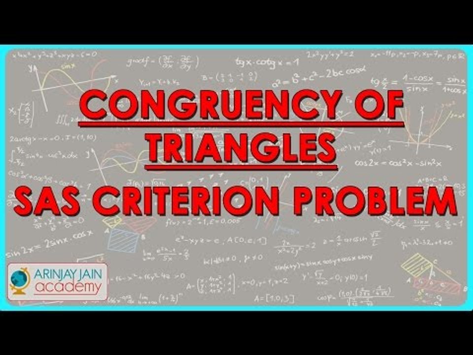 1411. Mathematics Class VII -  Congruency of Triansles - SAS criterion problem