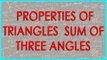 139-CBSE Class VI maths,  ICSE Class VI maths -   Properties of Triangles  - Sum of three angles