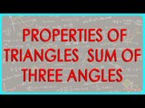 139-CBSE Class VI maths,  ICSE Class VI maths -   Properties of Triangles  - Sum of three angles