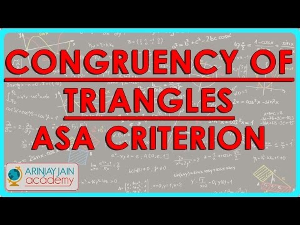 1415. $ CBSE Class VII Maths,  ICSE Class VII Maths -   Congruency of Triangles - ASA criterion