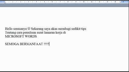 contoh cara membuat surat lamaran kerja