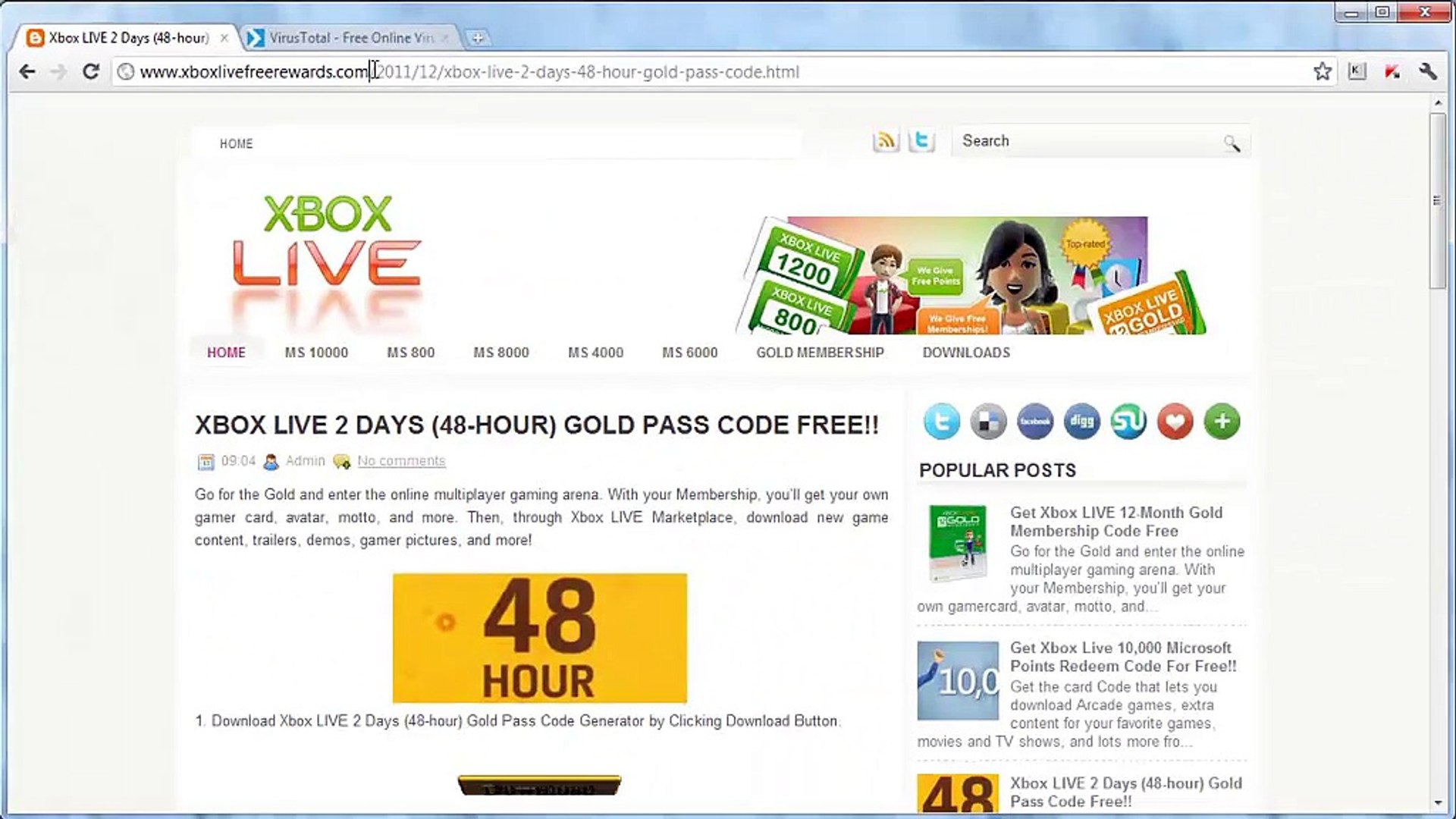 Get Free Xbox Live Gold 48-hour 2 Day Pass Codes Xbox Live Gold Membership  2014 - video Dailymotion
