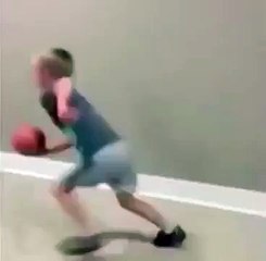 LOL funny kid gets hit by basketball net