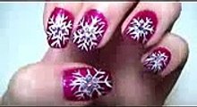 Christmas Holiday Nail Art  Snowflakes Design Tutorial