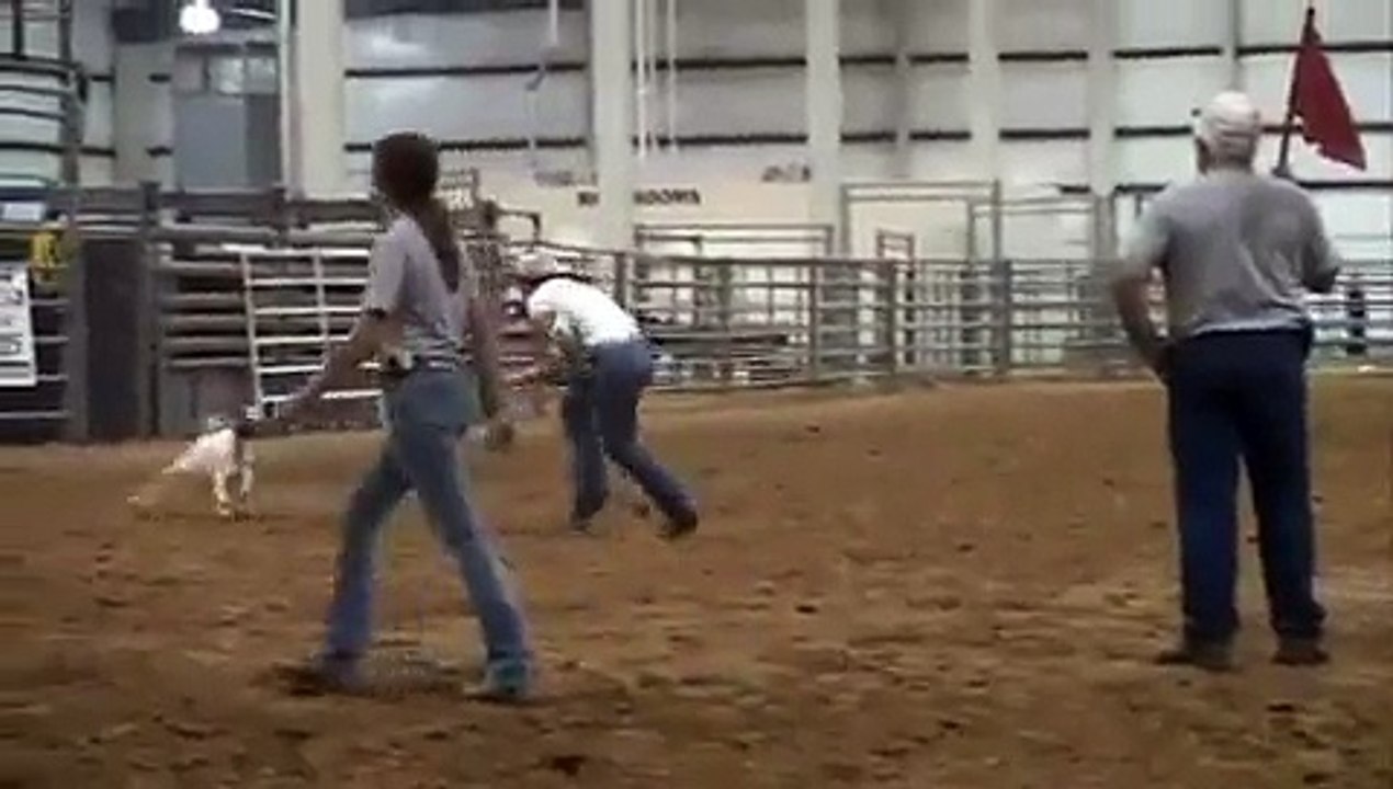 4-H Horse Roping/Working Ranch Goat Tying: Senior Girls Example