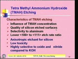 Lecture - 11 Micromachining Process