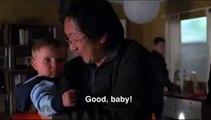 Hiro Nakamaru from Heroes with baby saying, 'Yata!'