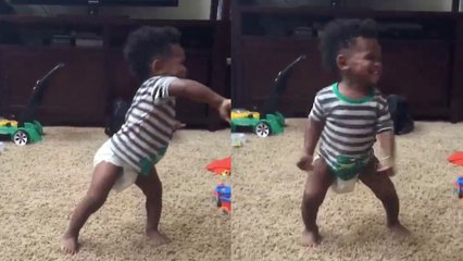 Torrey Smith's 2-Year-Old Son Doing "The Whip"