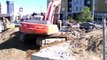 Excavators at Work-Hitachi Excavator in Seattle-Site Excavation