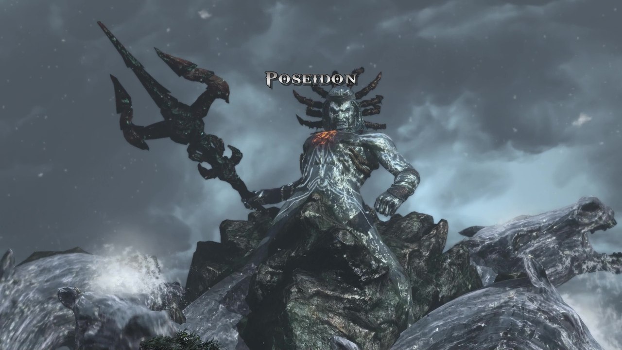 poseidon from god of war 3 fighting kratos