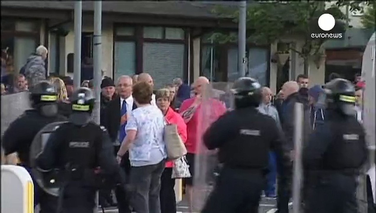 Nordirland: ausschreitungen bei pro-britischer demonstration