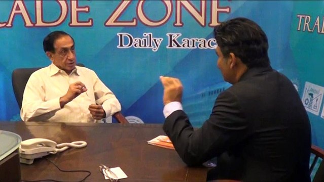 A.K Memon hosting forum Gulzar Firoz - Former Vice President of FPCCI discussing at Trade Zone Forum.