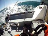 single-handed sailing S of Strait of Magellan, wind Force 7-8. with self-rescue tether design 4 sea