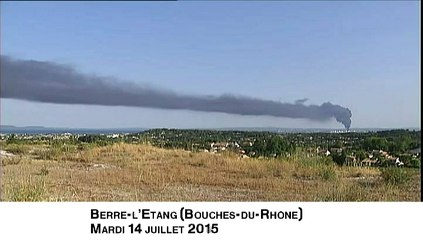 Bouches-du-Rhône : les images de l'incendie sur le site pétrochimique de Berre-l'Etang
