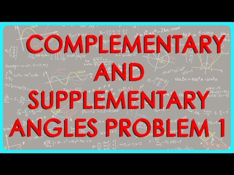 163-$ CBSE Class VI Maths,  ICSE Class VI Maths -   Complementary and supplementary angles Problem 1