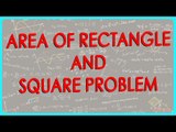 63. Class VII - Online Maths for CBSE, ICSE, NCERT India  - Area of rectangle and square problem
