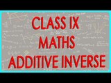 CBSE Math Class IX, ICSE Class 9 -   Additive inverse
