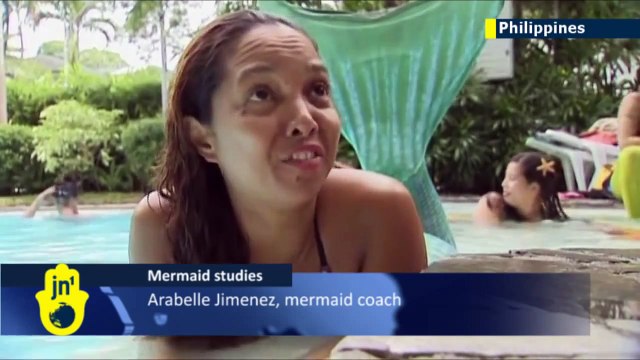 Mermaid Swimming Lessons: girls learning to swim like real-life mermaids in the Philippines