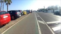 Imposible circular por el carril bici de la playa de Burriana