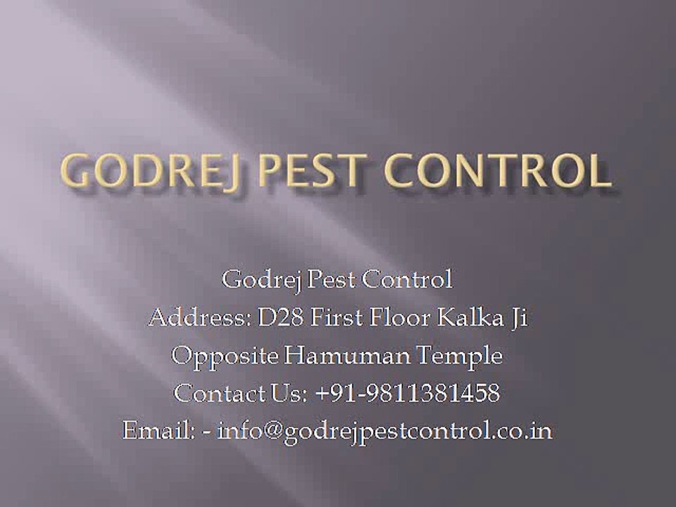 Godrej Pest Control