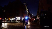 Dachstuhlbrand in Kreuzberg. Großeinsatz der Feuerwehr in der Freiligrathstrasse.