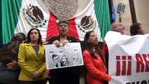 Hablan de Peña Nieto los opositores, y los diputados del PRI revientan la sesión