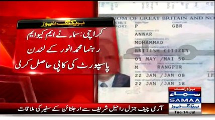 Mohammad Anwer's Passport details prove his links with India and RAW