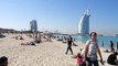 PUBLIC BEACH, NEAR BURJ AL ARAB, DUBAI, JANUARY 2015