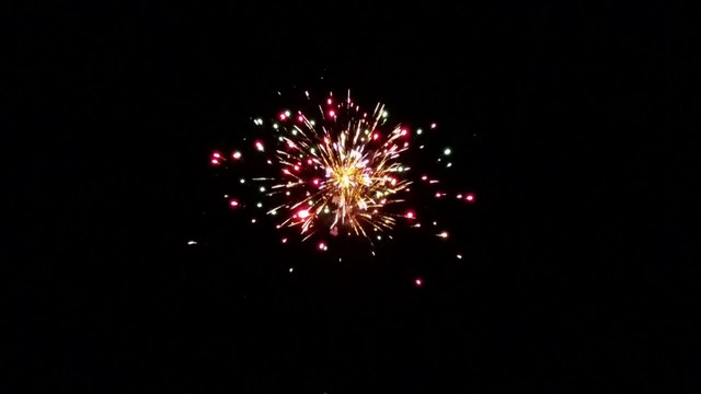 Feu d'artifices Evaux les bains rock et motos 2015