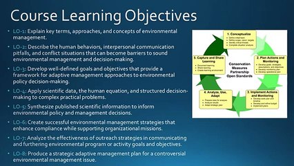 EVSP501 Lecture 1  What is Environmental Management