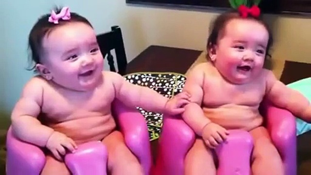 Twin babies Laughing,
