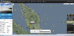 Malaysian Airlines Flight MH 370 on Flight Radar Playback.